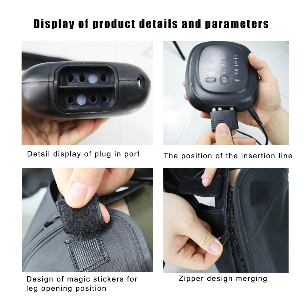 VamsLuna Cycling Compression Boots (Non-Electronic) — Leg Massage Sleeves, 3-Level Fit, 6 Configurations, CE Certified