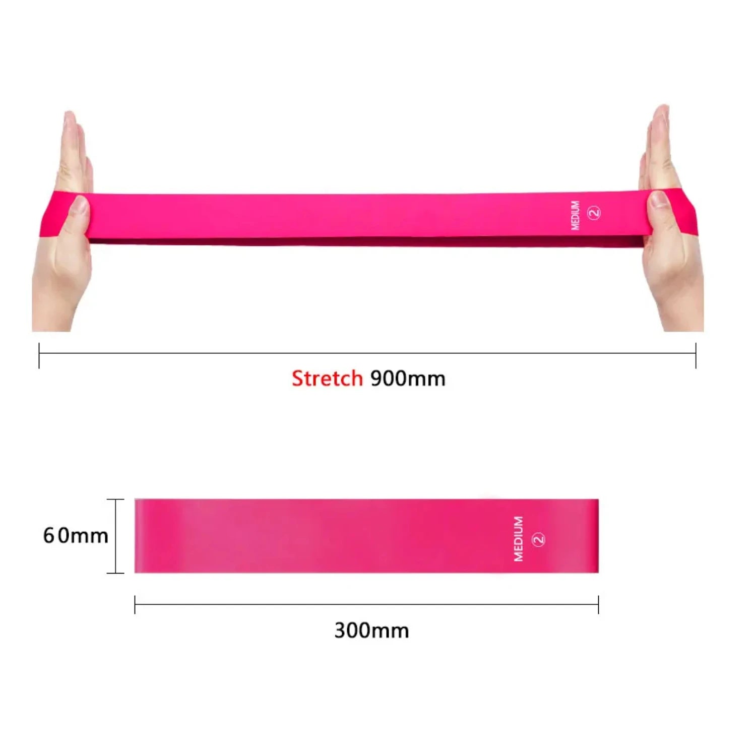 LISM 60cm Yoga Elastic Fitness Bands — Multi-Level Resistance Bands for Strength & Flexibility Training