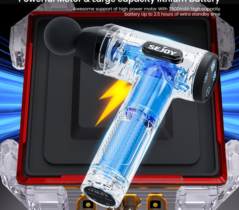 Sejoy 30 speeds Massage Gun Percussion Massager Fascia Gun Deep Tissue Muscle Vibrating Relax